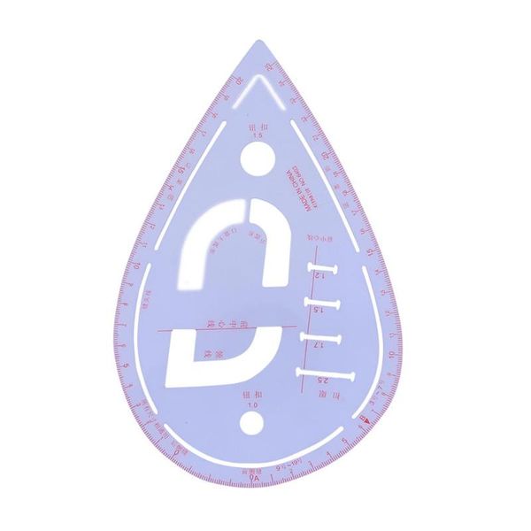 

plastic sleeve button cutting ruler clothing sample pockets collar drawing, Black