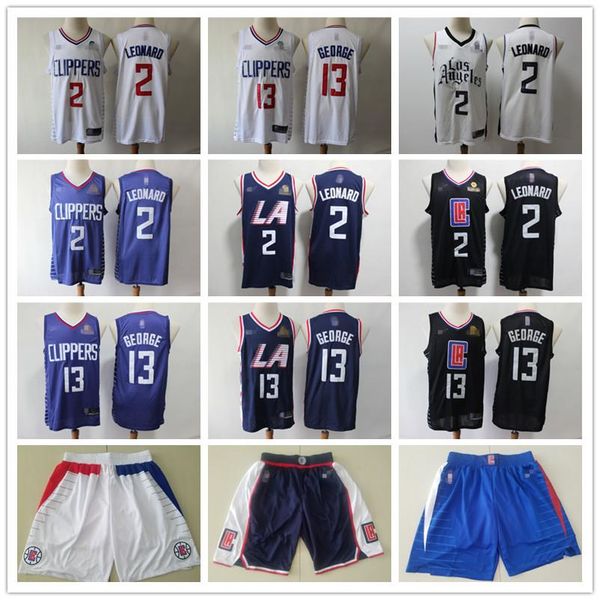 

mens los angeles clippers throwback jersey paul 13 george kawhi 2 leonard basketball shorts basketball jersey black navy white, Black;red