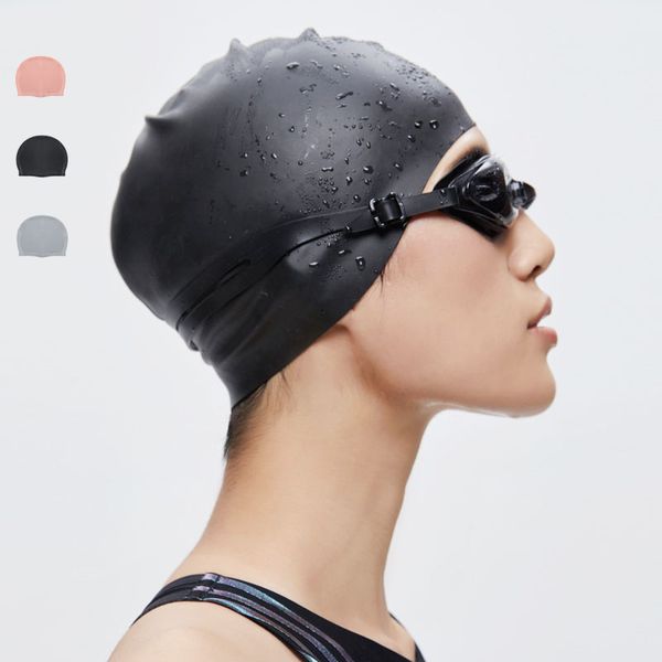 

silicone waterproof swimming cap (unisex), protect your hair and enjoy swimming