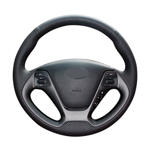 

gnupme black artificial leather steering wheel cover for kia 2013 s 2014 k2 rio 2015 2016 ceed 2012-2017 cerato 2013-2017