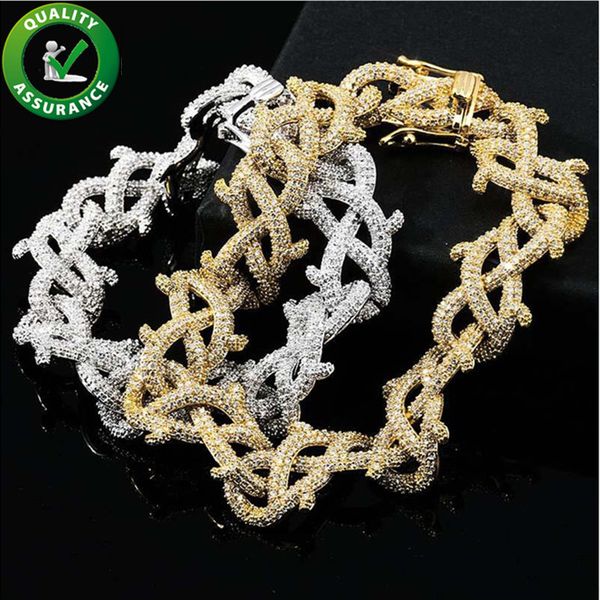 

luxury designer bracelet iced out diamond mens bracelets hip hop jewelry charm bracelet rapper gold silver love bangle fashion accessories, Black