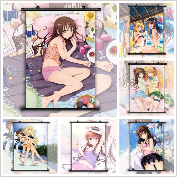 

to love ru yuuki mikan darkness anime manga hd print wall poster scroll