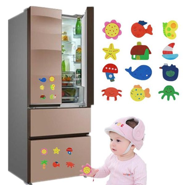 

10pcs 12pcs set cartoon cute wooden number fridge magnet math for children early learning educational gift toy refrigerator sticker