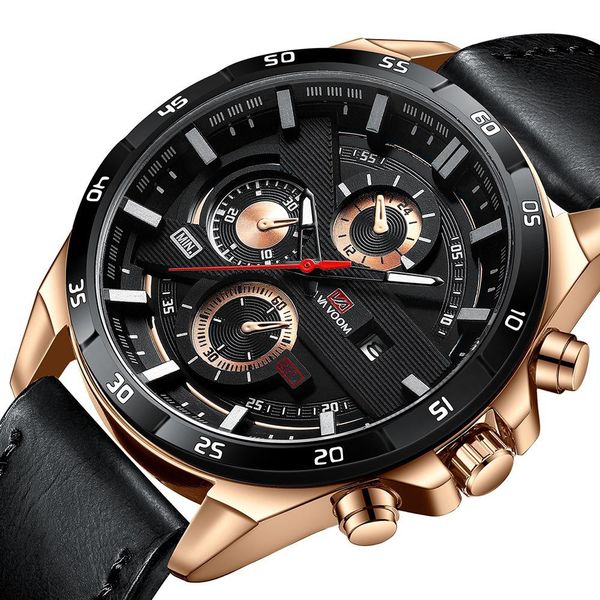 

new fashion mens watches brand luxury big dial military quartz watch leather waterproof sport watch men, Slivery;brown