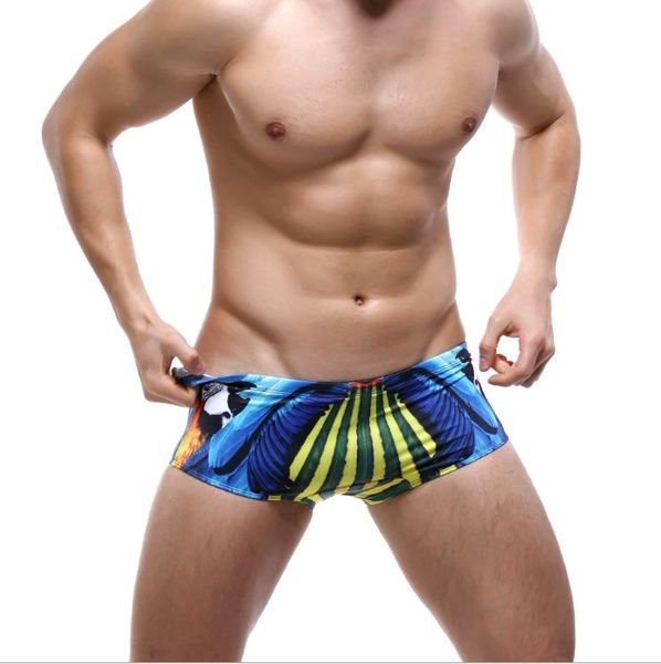 New Boy Swim Suits Boxer Shorts Mens Sexy Summer Swim Trunks Design Criativo Swim Suits Boxer Shorts Maillot de Bain Banhing Terno Novo
