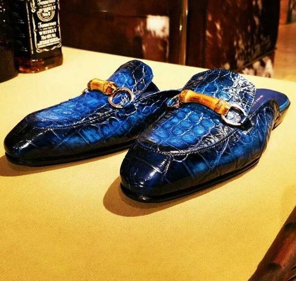 

men pu leather shoes casual shoes dress brogue spring vintage classic male casual summer slippers men f87, Black