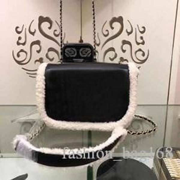 

fashion luxury woman designer handbag leather double shear wool flip bag chain messenger bag shoulder bags wallet tote bags