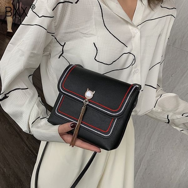 

bxx] small pu leather tassel shoulder messenger bags for women 2020 spring fashion crossbody travel handbags lady bag hl194