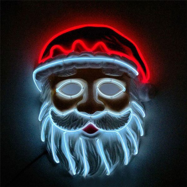 

christmas led mask glowing cold light mask creative role playing party decor venetian masquerade ball halloween party 2019