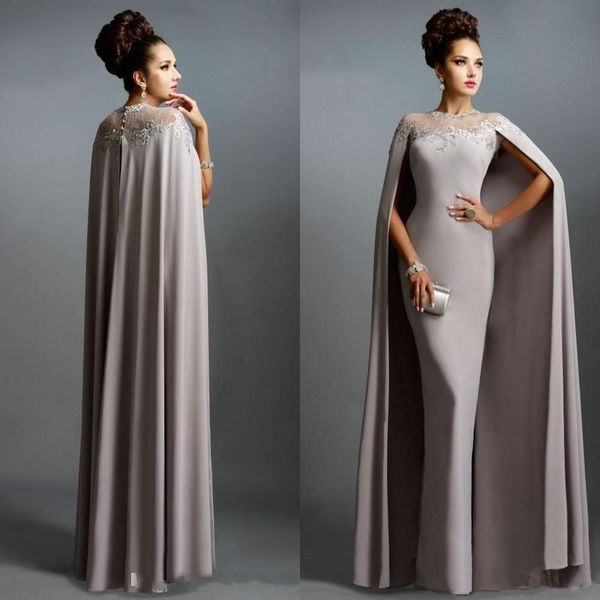 

cape arabic mermaid evening plus size prom dresses long, Black
