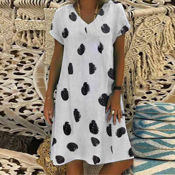 

women casual summer dress print v-neck short sleeve dresses casual mini dress beach summer dresses 2019 vestidos dropshipping, Black;gray