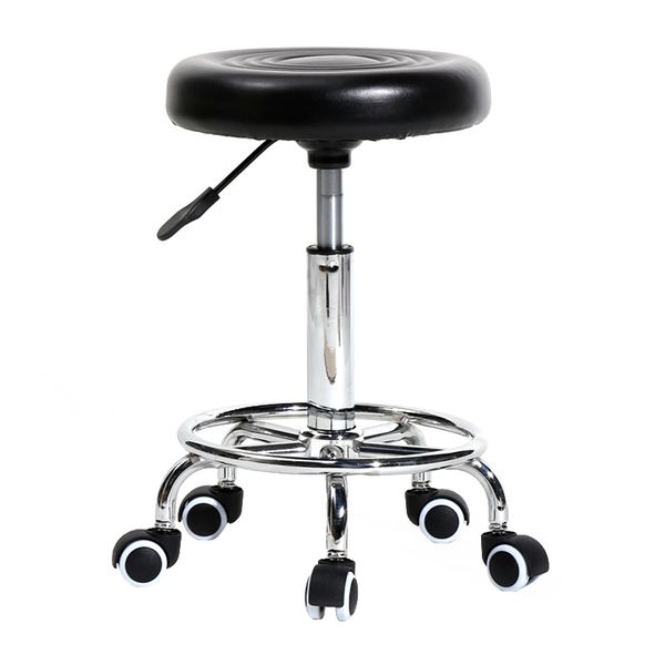 

round stool with lines rotation bar stool black