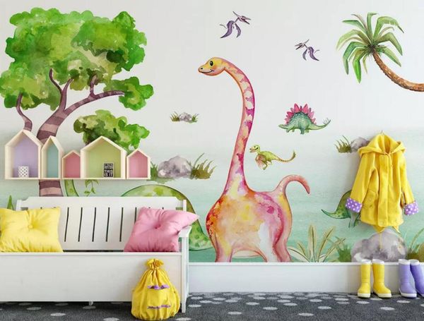 

self-adhesive] 3d cartoon dinosa 147824 wall paper mural wall print decal murals