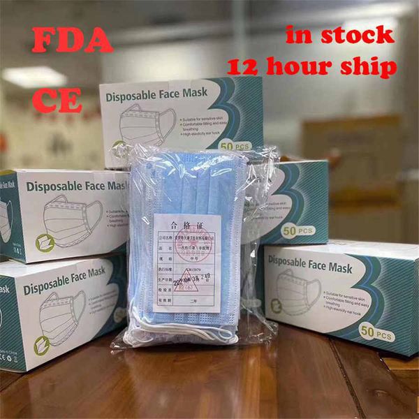 

ce disposable face masks 3-layers non-woven mouth anti-dust anti-bacterial earloops breathing safety masks in stock and 3m n95 mask