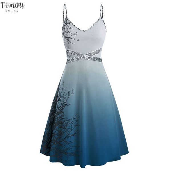 

women's plus size halloween mini dresses woman party night sequins print sleeveless sling club dress vintage dresses #b, Black;gray