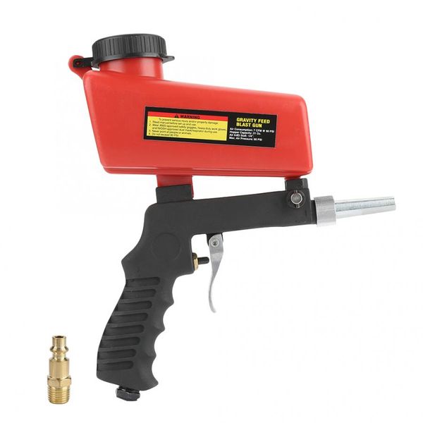 

pneumatic sandblasting gun pneumatic connector portable sandblaster gun with hopper for remove rust paint scale