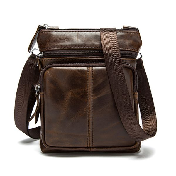 

messenger bag men's shoulder genuine leather bags flap small male man crossbody bags for men natural leather bag m701