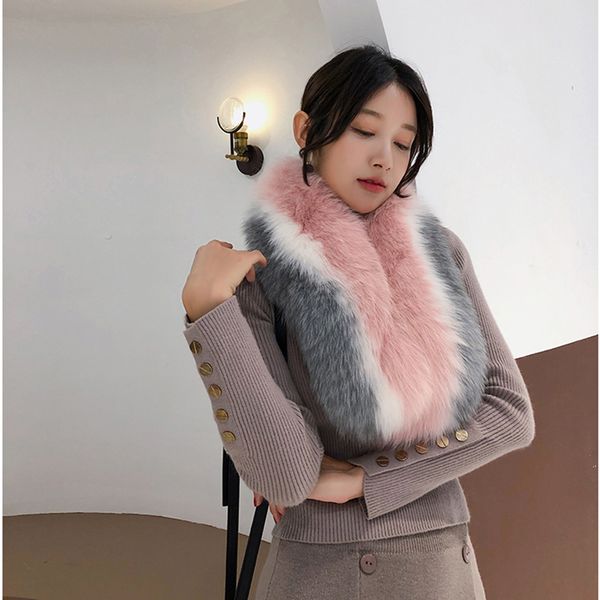 

2018 100% natural fur scarf real fur muffler genuine be-1848 ing