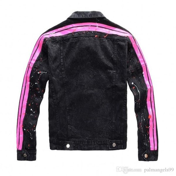 

2020 новый высокое качество мужские дизайнерские куртки покрытие окрашенные полосы куртки и пиджаки хип-хоп уличный панк slim fit дизайнер б, Black;brown