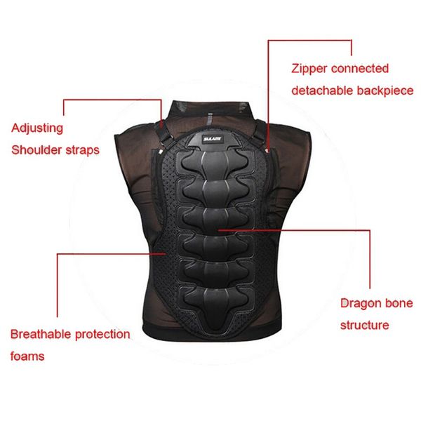 

cycling protective equipment base layers bike racing sleeveless breathable pe eva shell armor m-3xl shockproof, Black