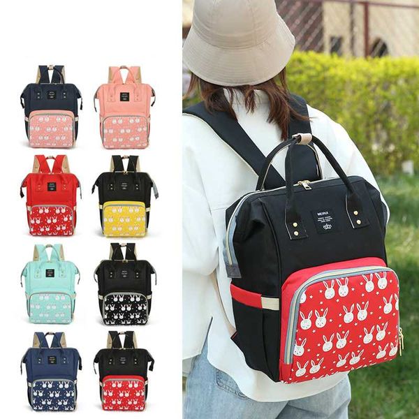 

new waterproof cartoon mummy bag backpack capacity diaper mother-to-child backpack travel nursing bag
