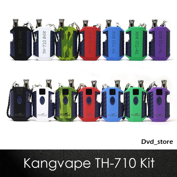 

Подлинные сигареты Kangvape TH-710 Mod Kit Наборы для электронных сигарет 650 мАч Разогрев VV Мод Vape с картриджем 0,5 мл TH710 Толстый испаритель масла