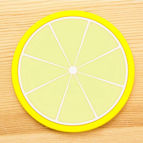 

dropshipping 5pcs drink holder jelly fruit shape cup mat skid insulation silicone gel pad coasters p666