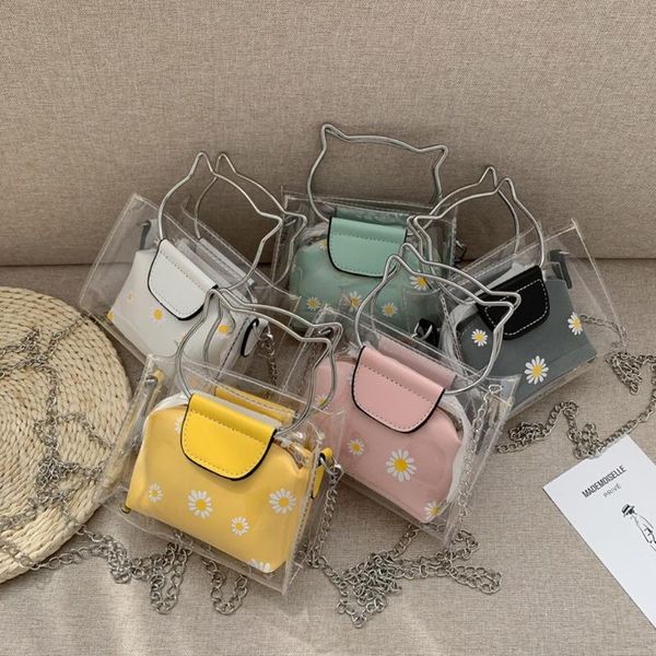 

летней женщины прозрачная сумка хризантема pattern двухсекционный сумка дизайнерские сумки женские сумки 2020 bolso