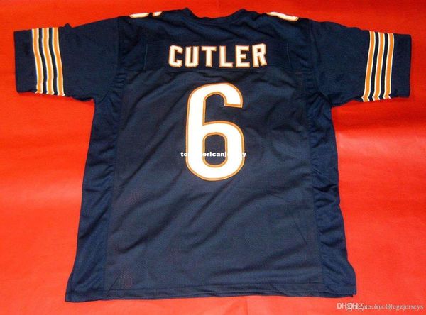 

nbspnfl retro #6 jay cutler custom mitchell & ness jersey bule mens stitching s-5xl,6xl football jerseys running, Black;blue