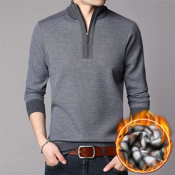 

men's sweater turtleneck zipper pure-colour sanitary clothes men casual solid knit trench long sleeve outwear turn-down collar, White;black