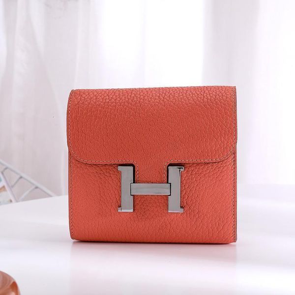 

charm2019 h genuine leather short paragraph wallet