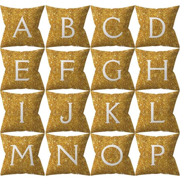 

45x45cm cushion cover brief alphabet pillowcases living room sofa cushion letter pillow cover throw waist pillow case kussenhoes