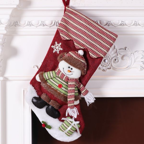 

funnybunny рождественский чулок праздничный праздничный декор снеговик северный олень санта украшения классический стиль