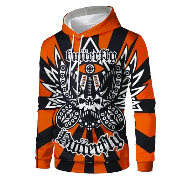 

mens designer fashion new skull 3d digital printing pullover sweater factory, Black