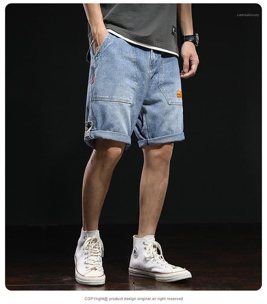 

length pocket jeans belt washed mens pants blue black mens summer designer denim shorts straight middle waist knee, White;black