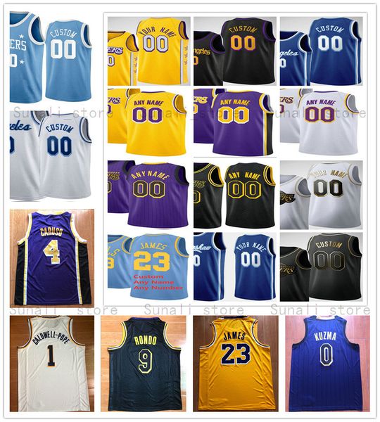 

Custom Printed Jared 10 Dudley Troy 30 Daniels Kyle 0 Kuzma Lance Stephenson Alex 4 Caruso Avery 11 Bradley Rajon 9 Rondo Jersey