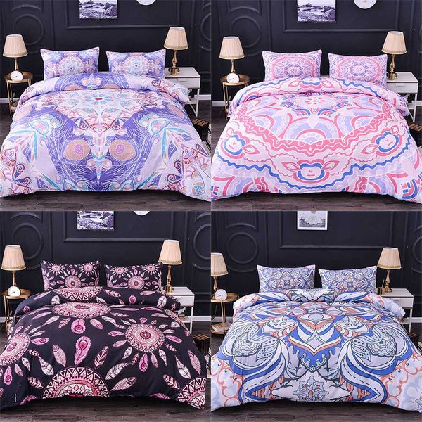 

homesky bohemia style bedding set mandala bed cover printed duvet cover pillowcase bed linen  king size bedclothes