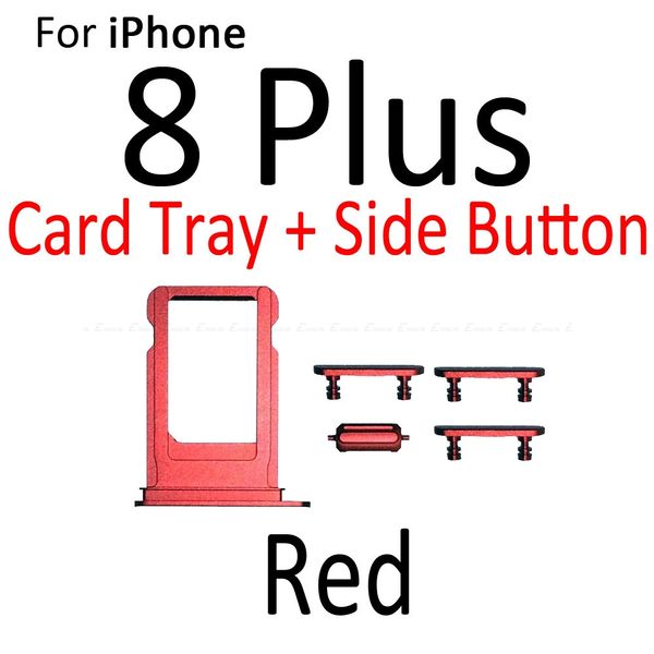 

10psc new sim card tray slot holder for iphone 8 8 plus volume vibrate key switch power lock side button set housing replacement parts