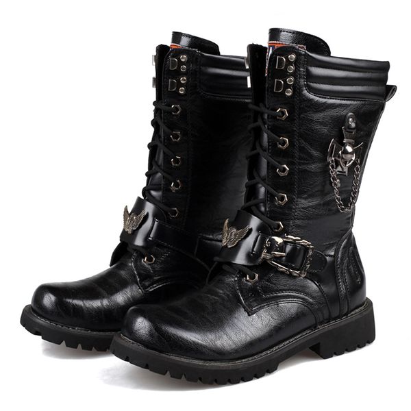 

motorcycle boots motorcycle shoes pu leather martins boots motorbike racing riding mid calf shoes