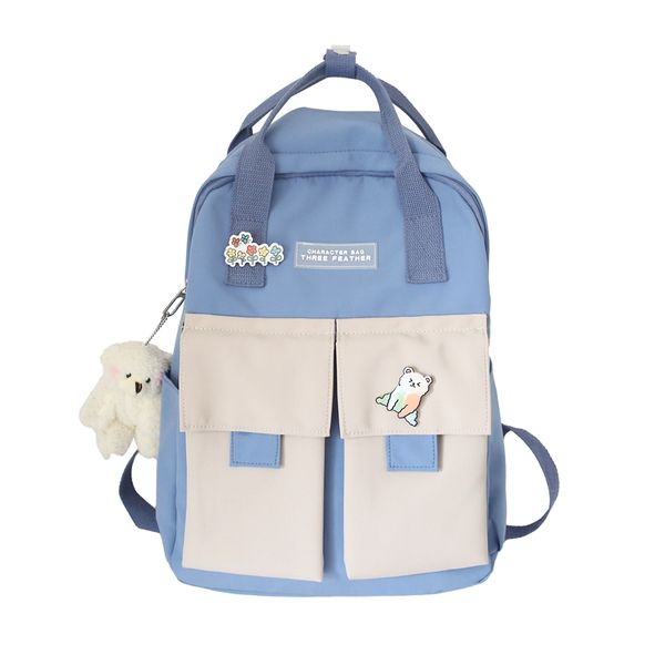 

new women bagpack mochila escolares blue backpacks for school teenagers girls rucksack frauen waterproof nylon travel back pack