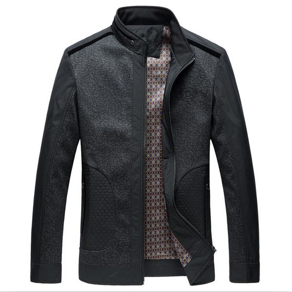 

stand collar mens jackets 2017 new selling business male coats thin british style men jackets fashion spring coat 4xl black, Black;brown