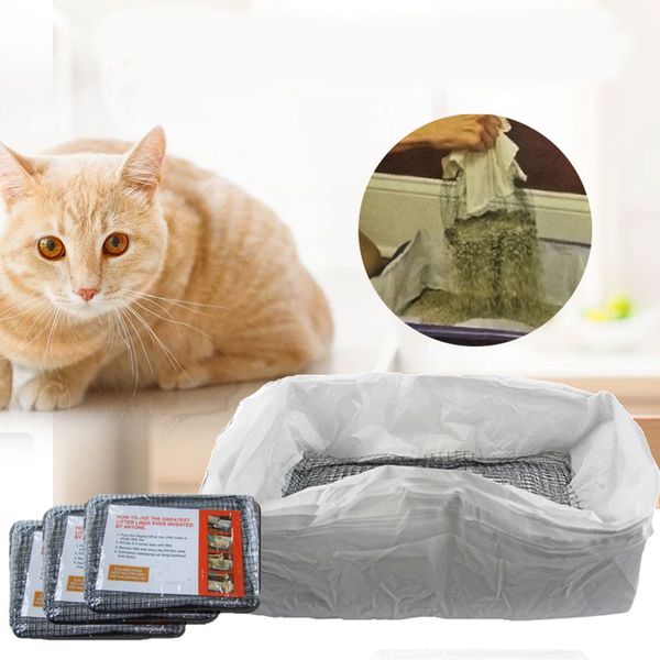 

10pcs pet sifting reusable elastic mat kitten hygienic litter box liners hands semi closed cats supplies eco friendly