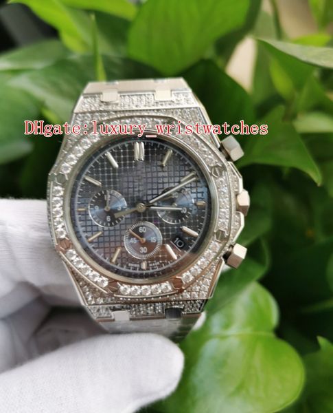 

отлично wristwatches n8 завода royal oak 26320st.oo.1220st.01 02 03 41мм алмазный границы vk кварц work мужские часы мужские часы, Slivery;brown