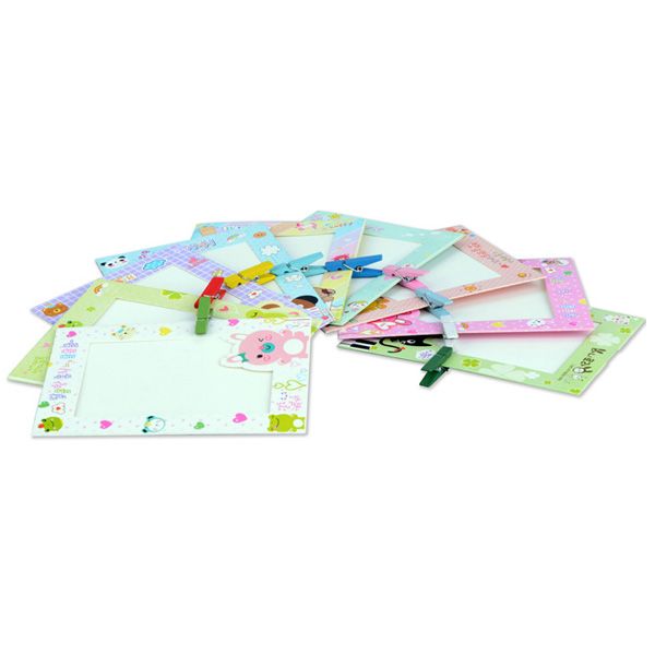 

9шт 6inch кадров cartoon picture детских handprint бумага фоторамка hang on wall supplies b88