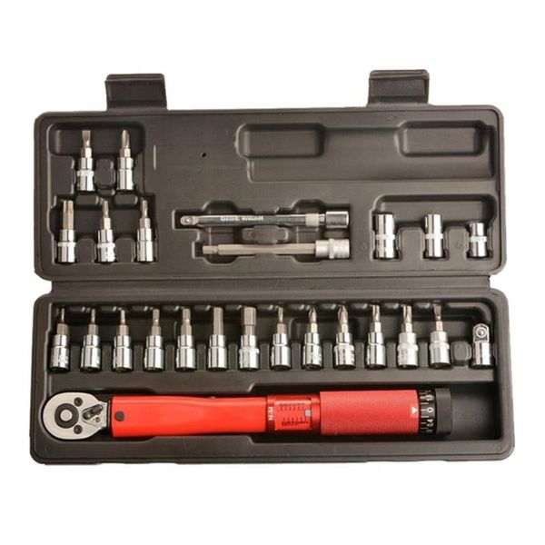 

20/25pcs bicycle repair adjustable torque wrench reversible click type torque wrench nds66