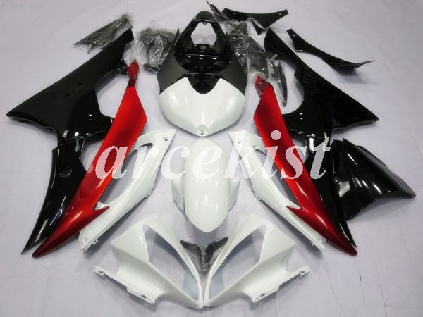 

4 gifts new abs full fairings kits fit for yamaha yzf-r6 2008 2009 2010 2011 2012 2013 2014 2015 2016 bodywork set white red light