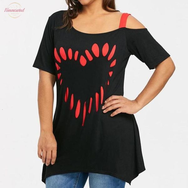 

large size love printing shirt short sleeve casual t shirt summer women for women 2020 ap27, White