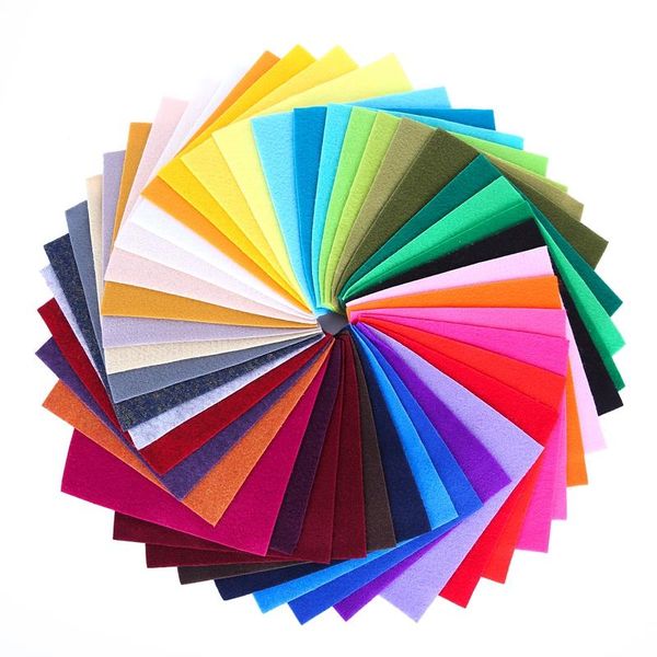 

sent at random colors 100% polyester non-woven fabric fabric diy cloth for flower & animal toy felts 10pcs 30x30, Black;white