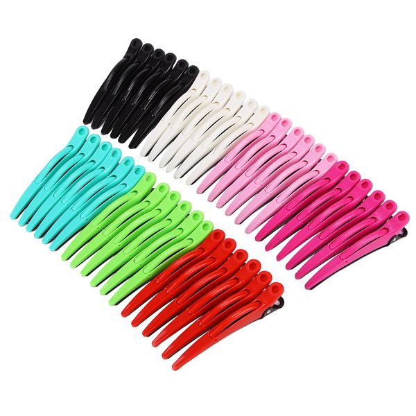 

6 pcs women practical plastic prong alligator teeth bows hair clips new affordable warehouse hair accessories girls, Golden;silver