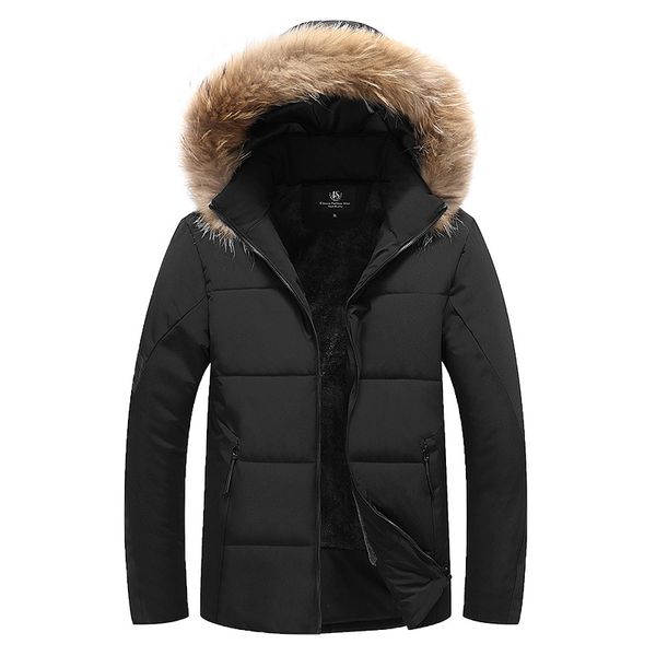 

plus asian size l-7xl 8xl 9xl cashmere lining parkas 2019 winter hooded winter coat men thick warm men's jacket parka, Tan;black